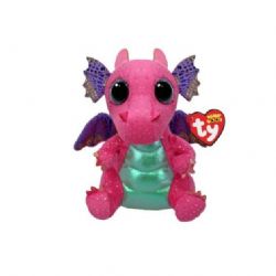 PELUCHE TY BEANIE BOOS - SPITFIRE LE DRAGON ROSE PETIT 6